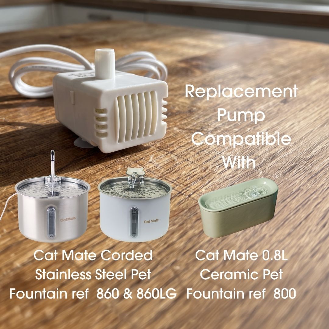 Replacement Pump for Cat Mate Ceramic & Stainless Steel Pet Fountains