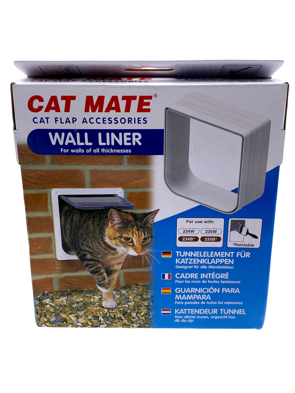 Packaging for the wall liner against a clear background. 